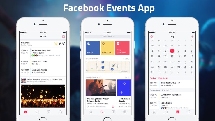 Facebook launches standalone “Events” discovery and calendar app